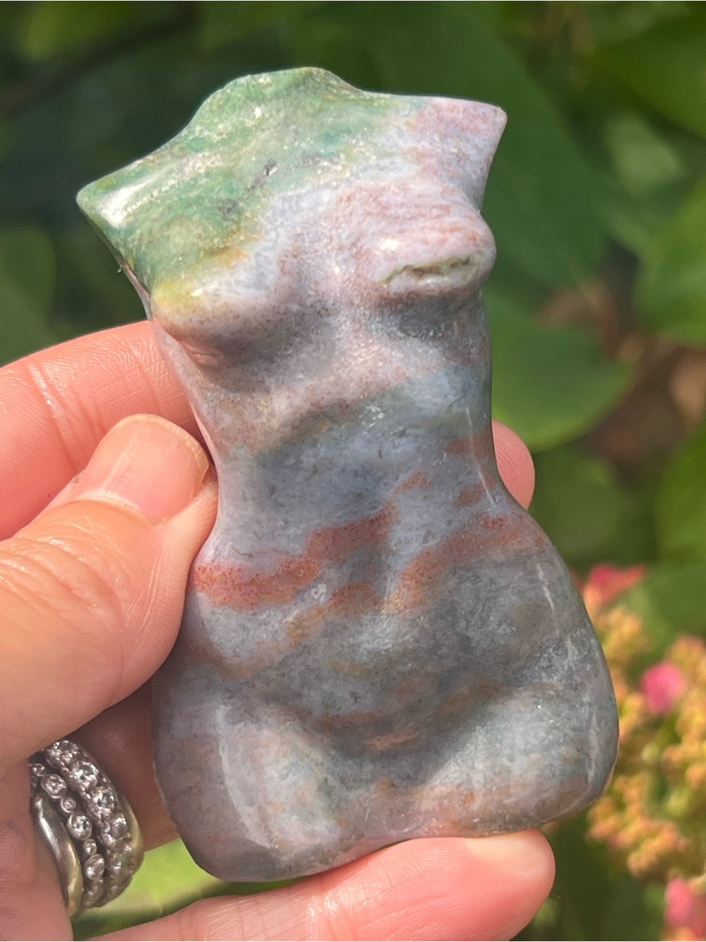 Ocean (1) jasper lady body carving | Crystal